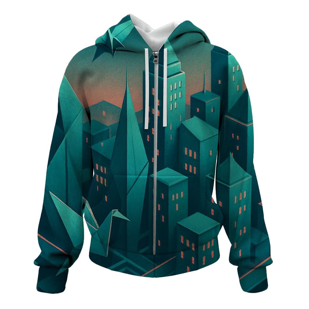 Chromatic Origami City hoodie designs