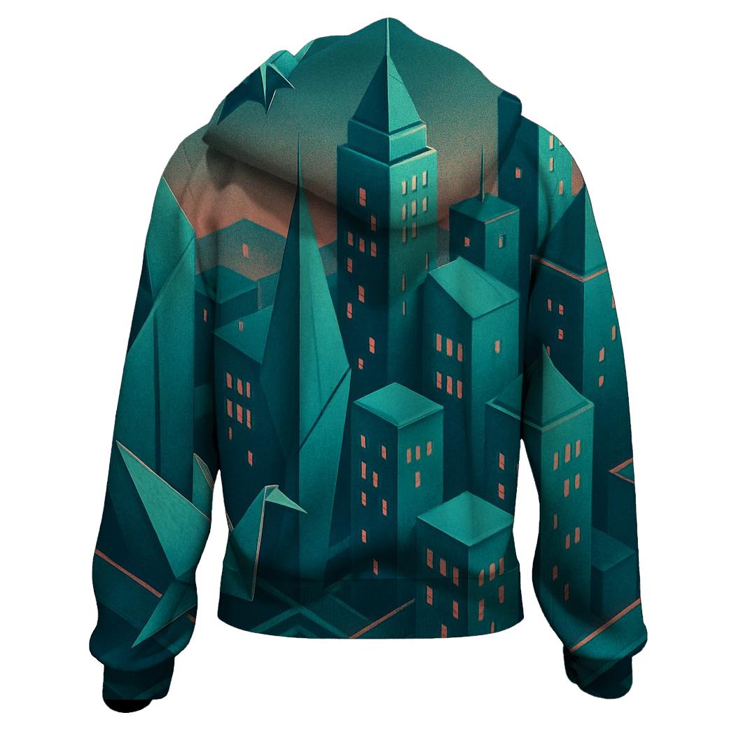 Chromatic Origami City hoodie designs