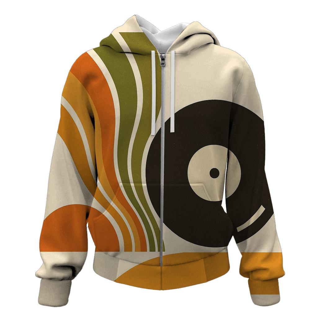 Sunburst Groove embroidered hoodies