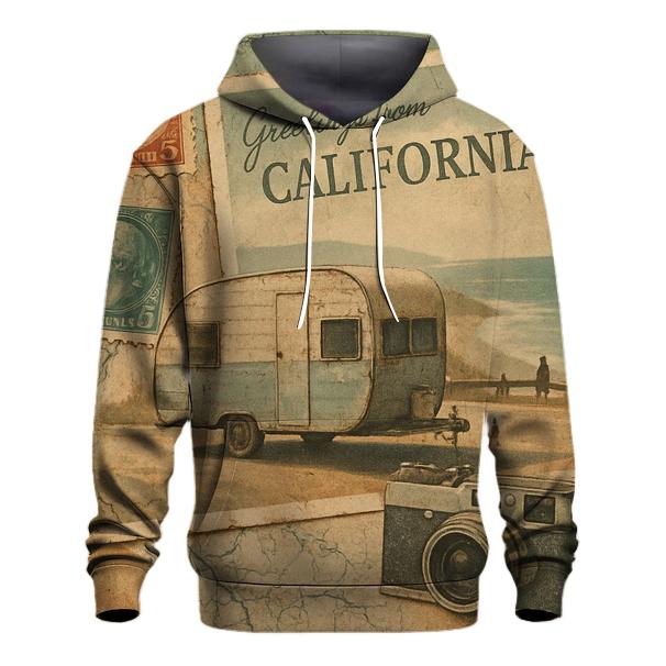 Sepia Roadtrip Postcard Collage hoodies fashion