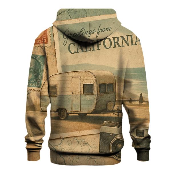 Sepia Roadtrip Postcard Collage hoodies fashion