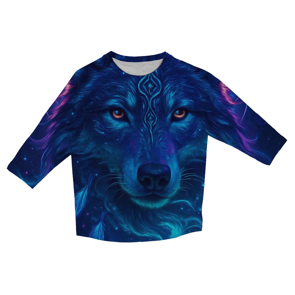 Nebula Sentinel Wolf cotton quarter sleeve shirts
