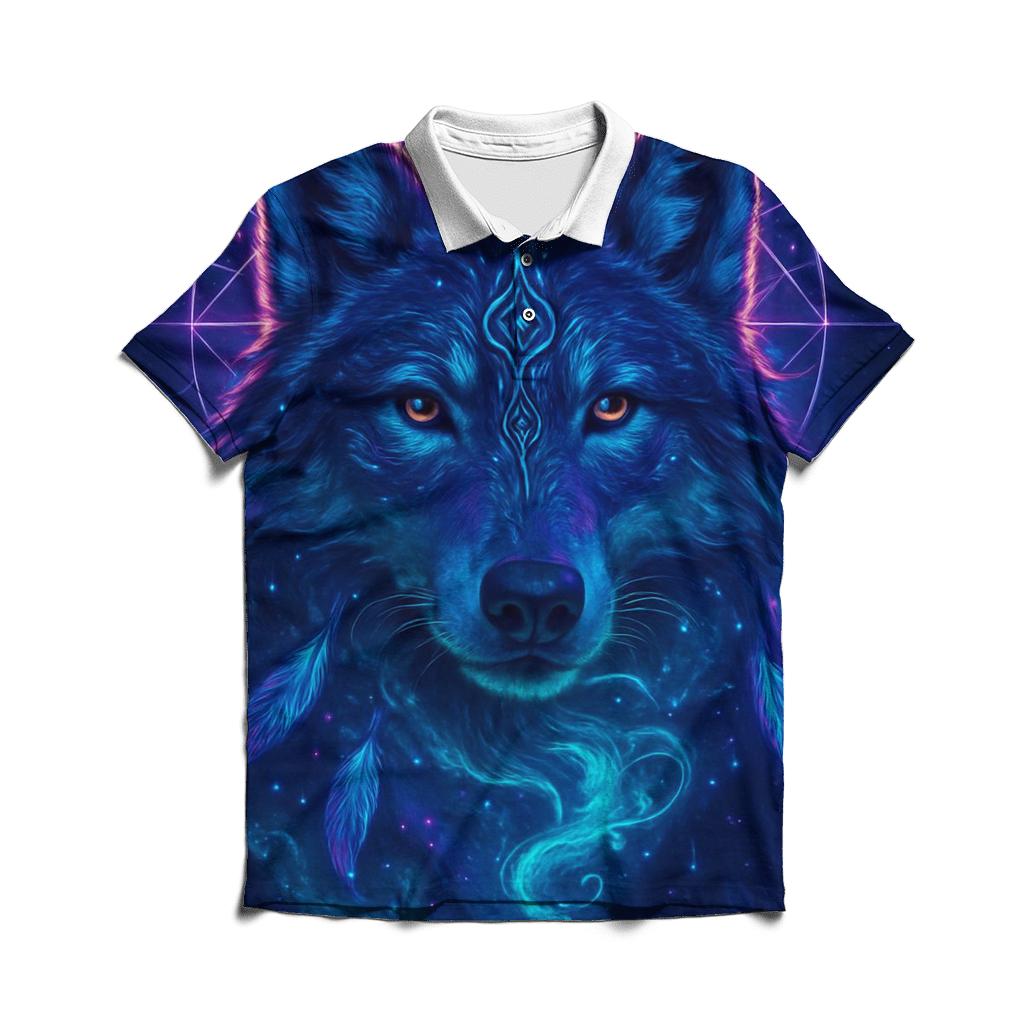 Nebula Sentinel Wolf custom polo shirts