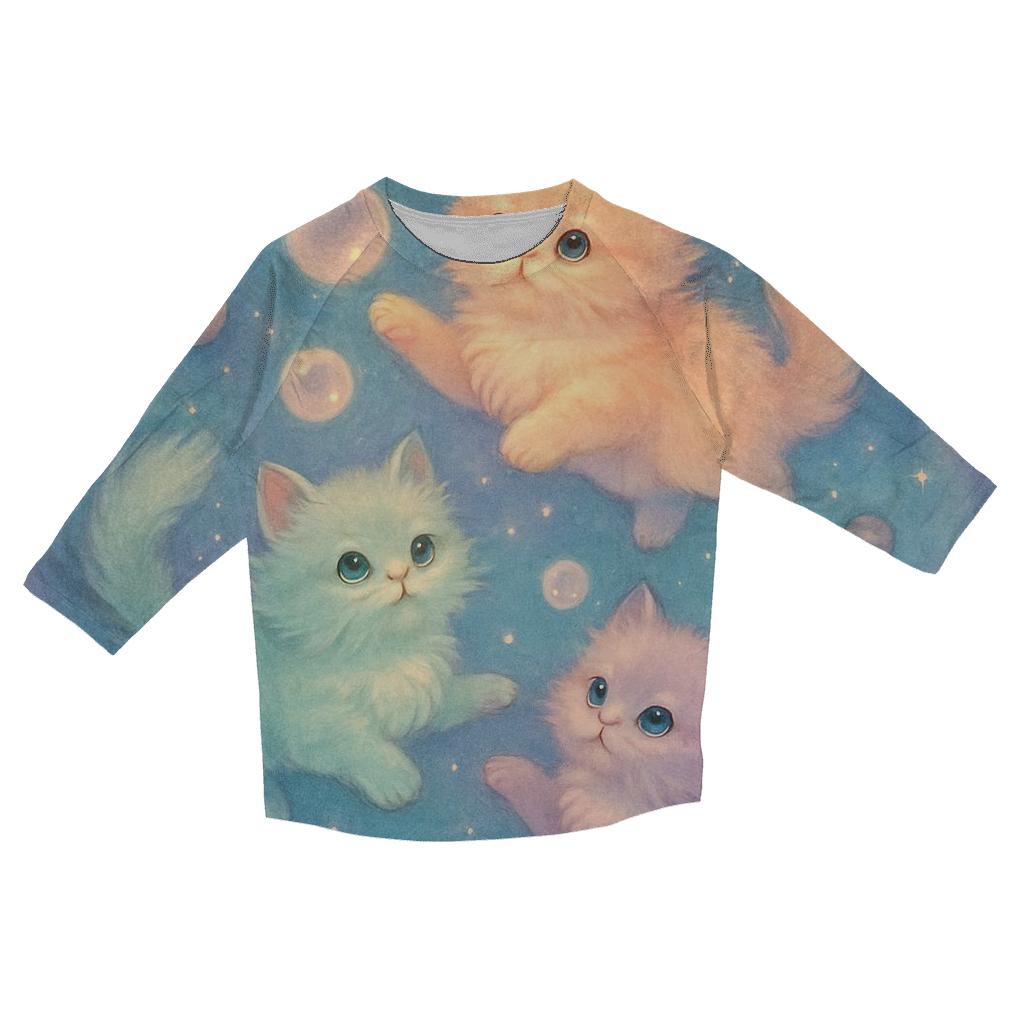 Cosmic Dreamer Kittens custom 3/4 sleeve shirts