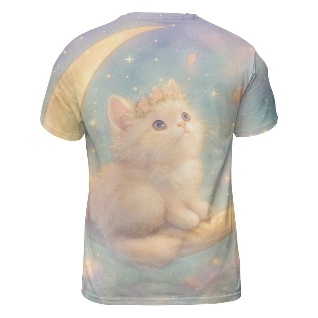 Starlight Blossom Kitten creative print fashion shirts
