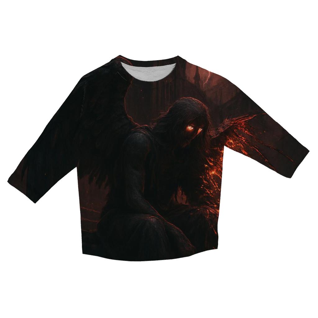 Requiem For The Fallen Angel casual three quarter sleeve shirts