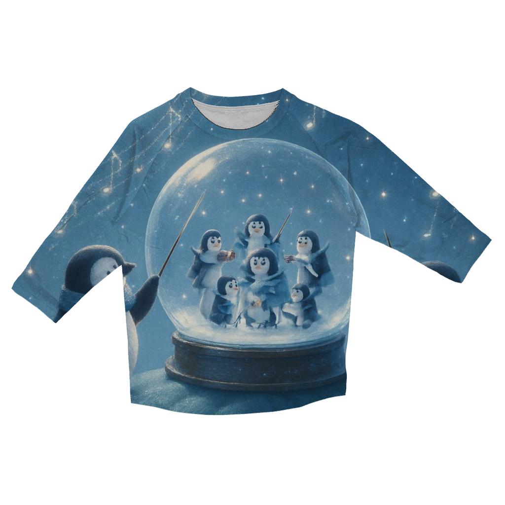 Midnight Snow Globe Orchestra trendy 3/4 sleeve tops