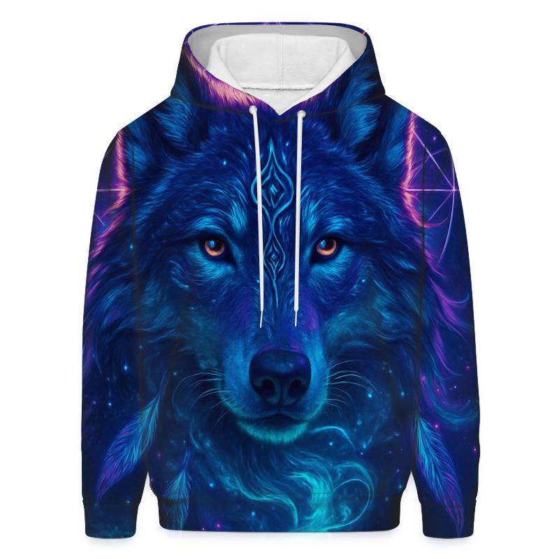 Nebula Sentinel Wolf heavyweight hoodies