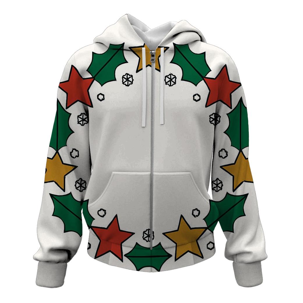 Cosmic Holly Wreath pullover hoodies