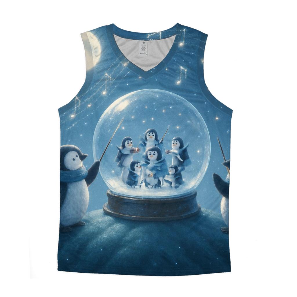Midnight Snow Globe Orchestra designer workout tanks