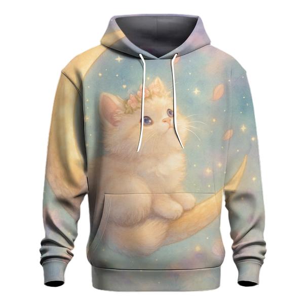 Starlight Blossom Kitten embroidered hoodies