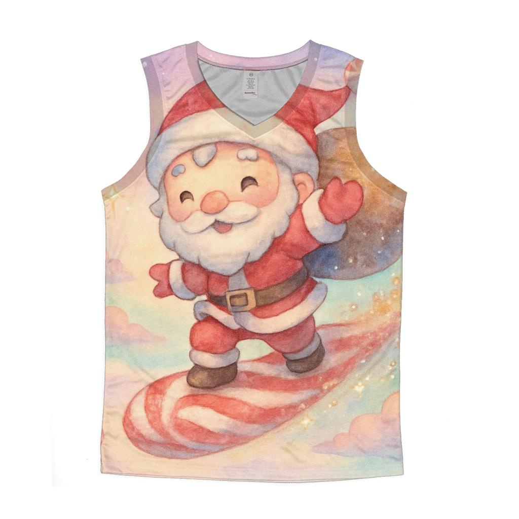 Candy Comet Santa graphic print tank tops