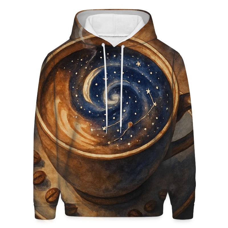 Latte Galaxy Swirl lightweight hoodies
