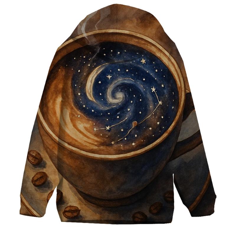 Latte Galaxy Swirl lightweight hoodies