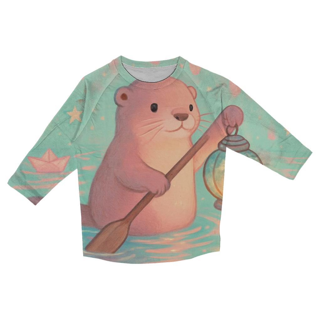 Random Lantern Otter printed three quarter sleeve shirts