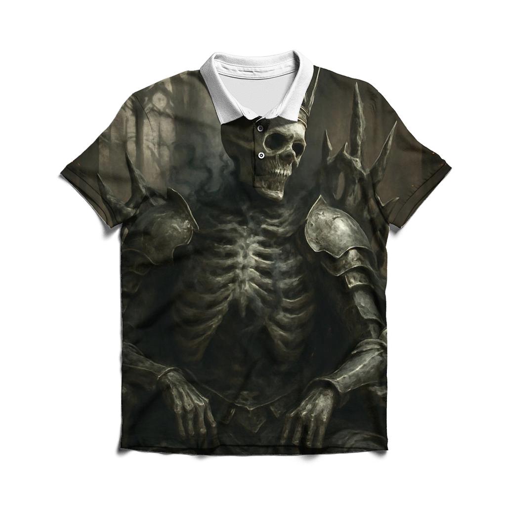 Ashen Throne Of The Bone King designer slim fit polos