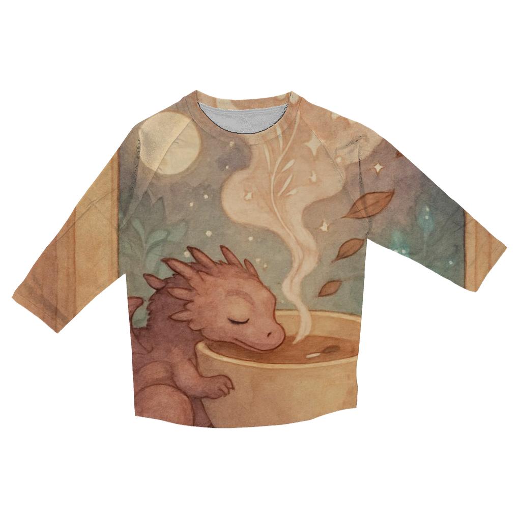 Random Tea Dragon designer 3/4 sleeve blouses