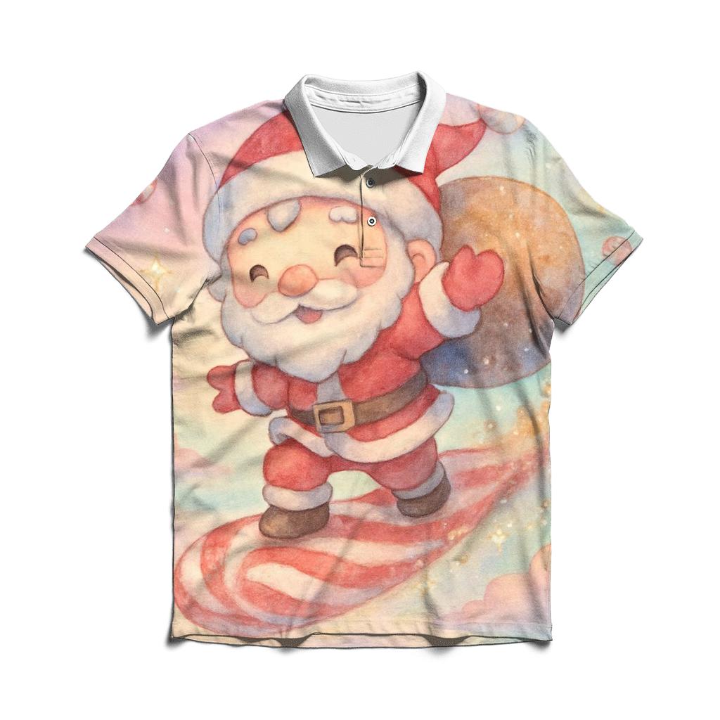 Candy Comet Santa classic pique polos