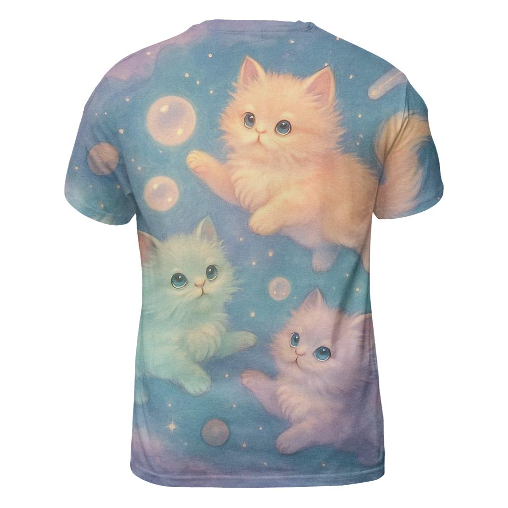 Cosmic Dreamer Kittens trendy printed shirt styles