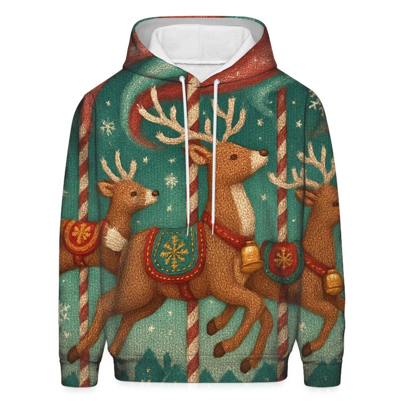 Cozy Carousel Reindeer Parade lightweight hoodies