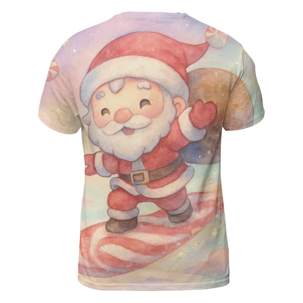 Candy Comet Santa creative print fashion shirts