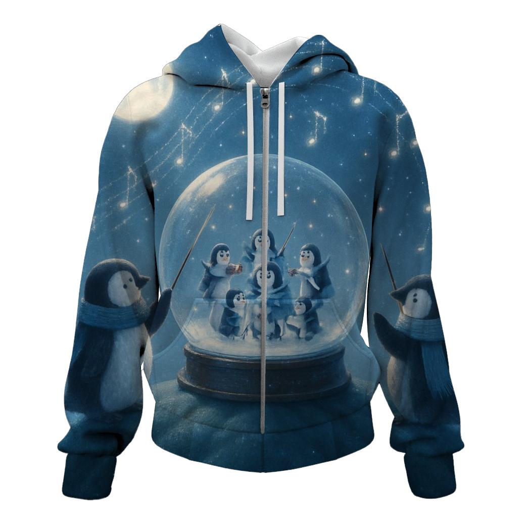 Midnight Snow Globe Orchestra pullover hoodies