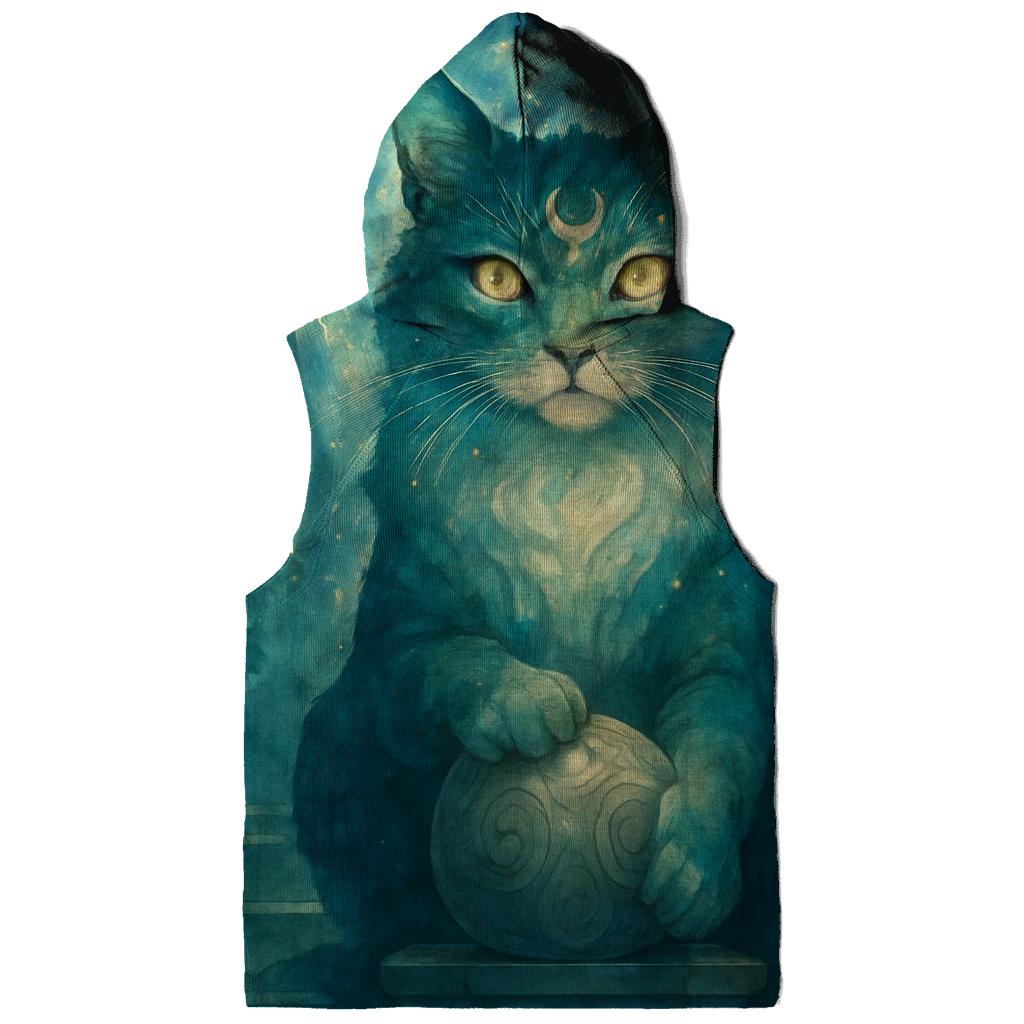 Mystic Garden Guardian Cat graphic hoodies