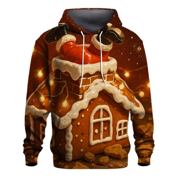 Santa Stuck In Cookie Chimney heavyweight hoodies