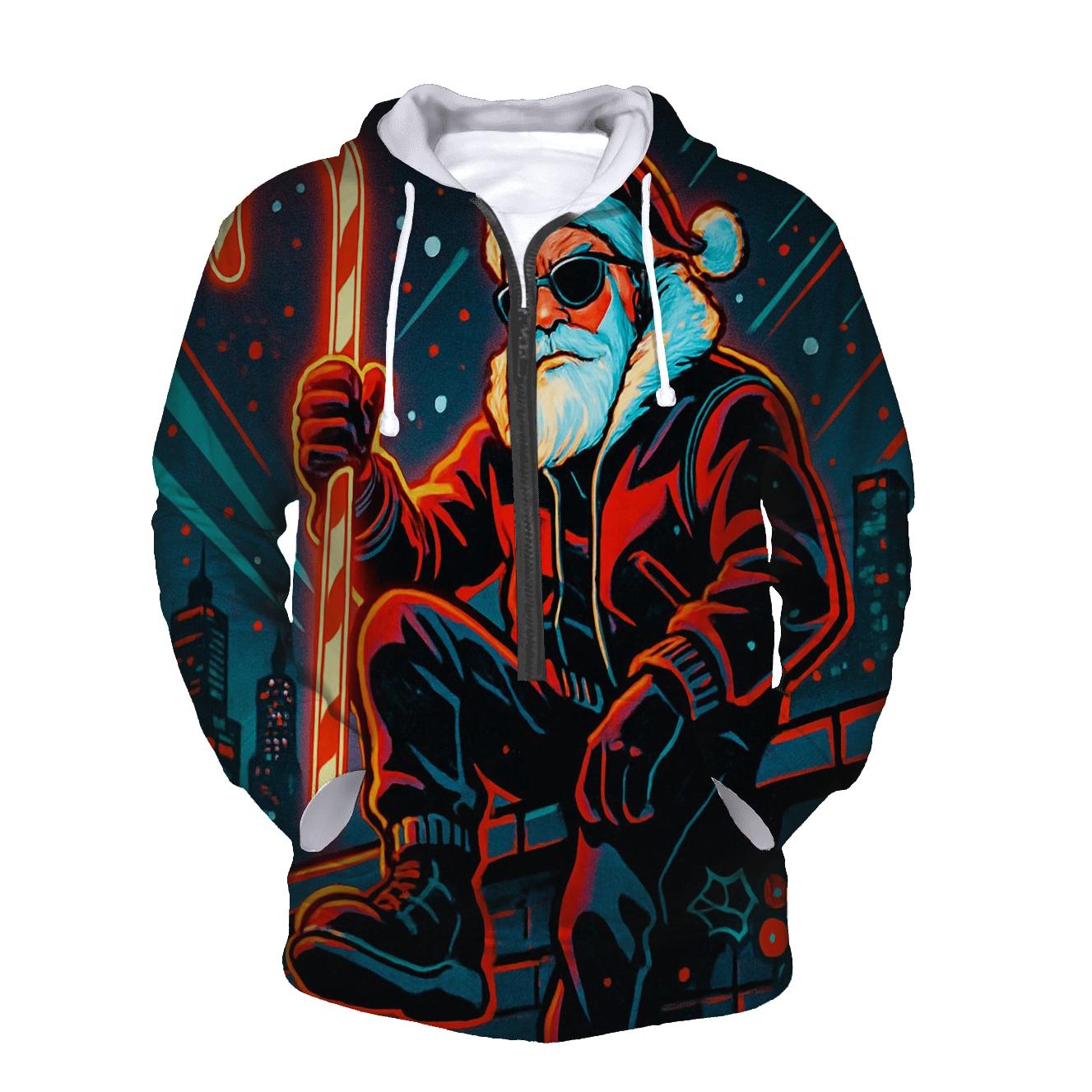 Neon Street Santa hoodie designs