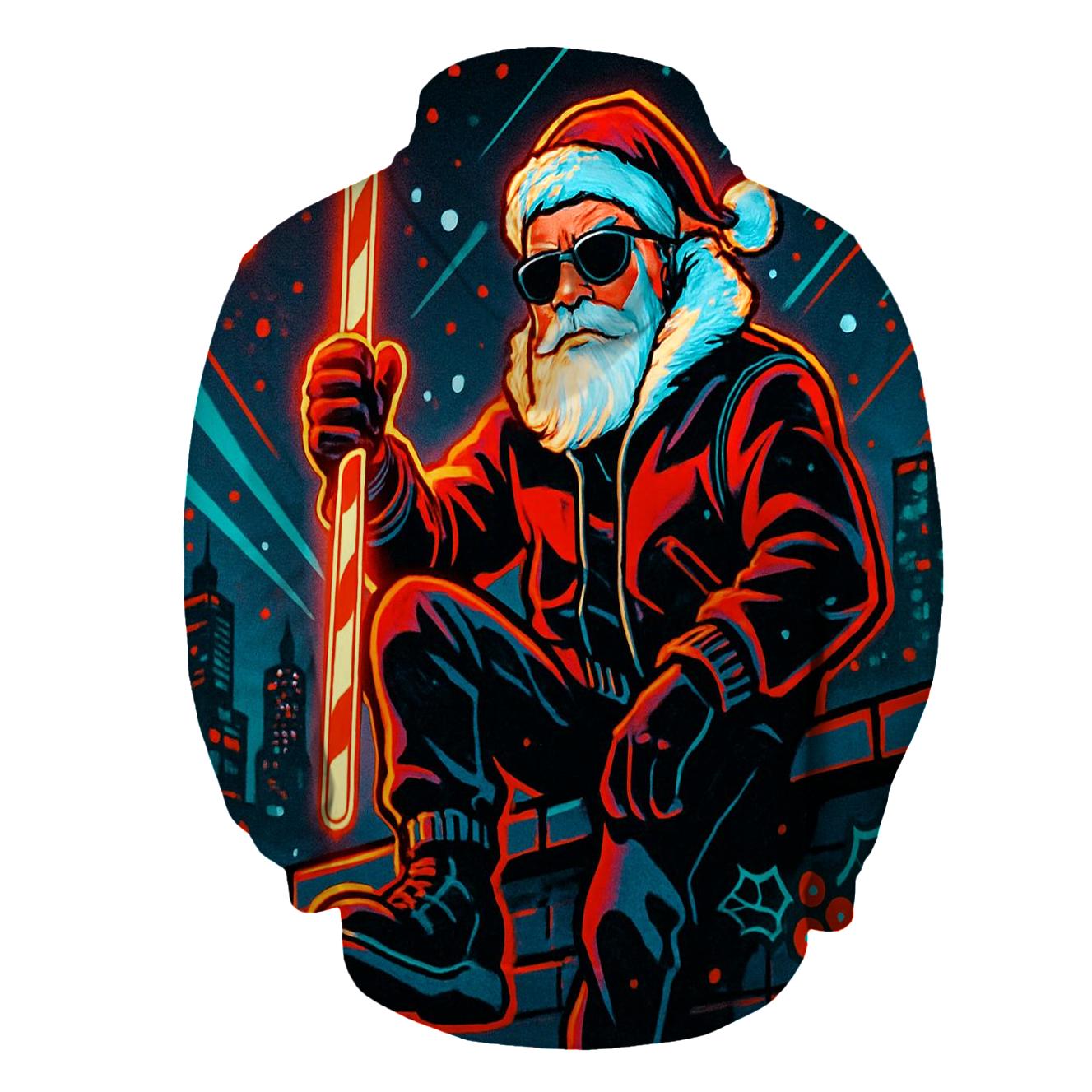 Neon Street Santa hoodie designs