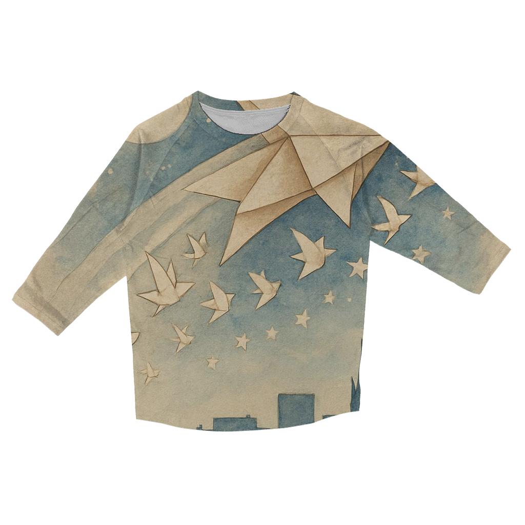 Random Paper Comet fashion 3/4 sleeve shirts