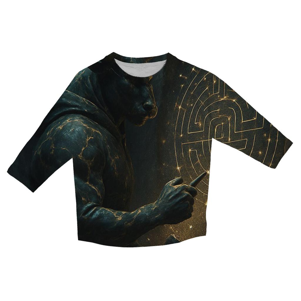 Random Marble Minotaur stylish quarter sleeve tops