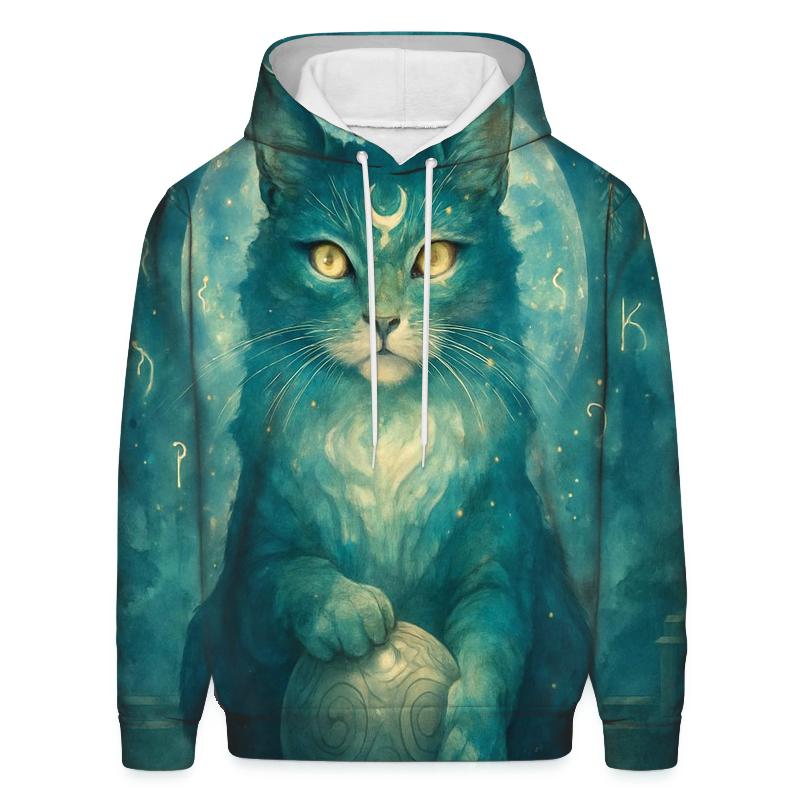Mystic Garden Guardian Cat premium hoodies