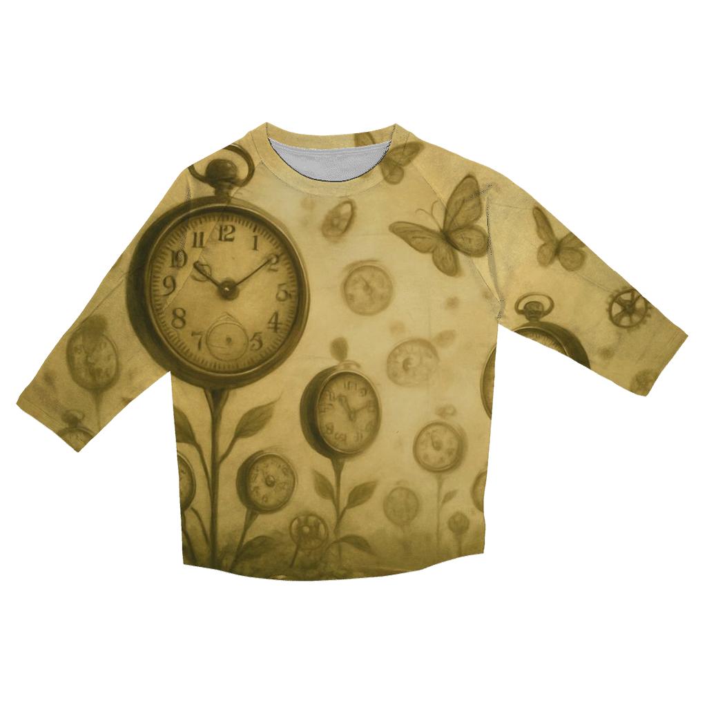 Random Clock Garden cotton quarter sleeve shirts