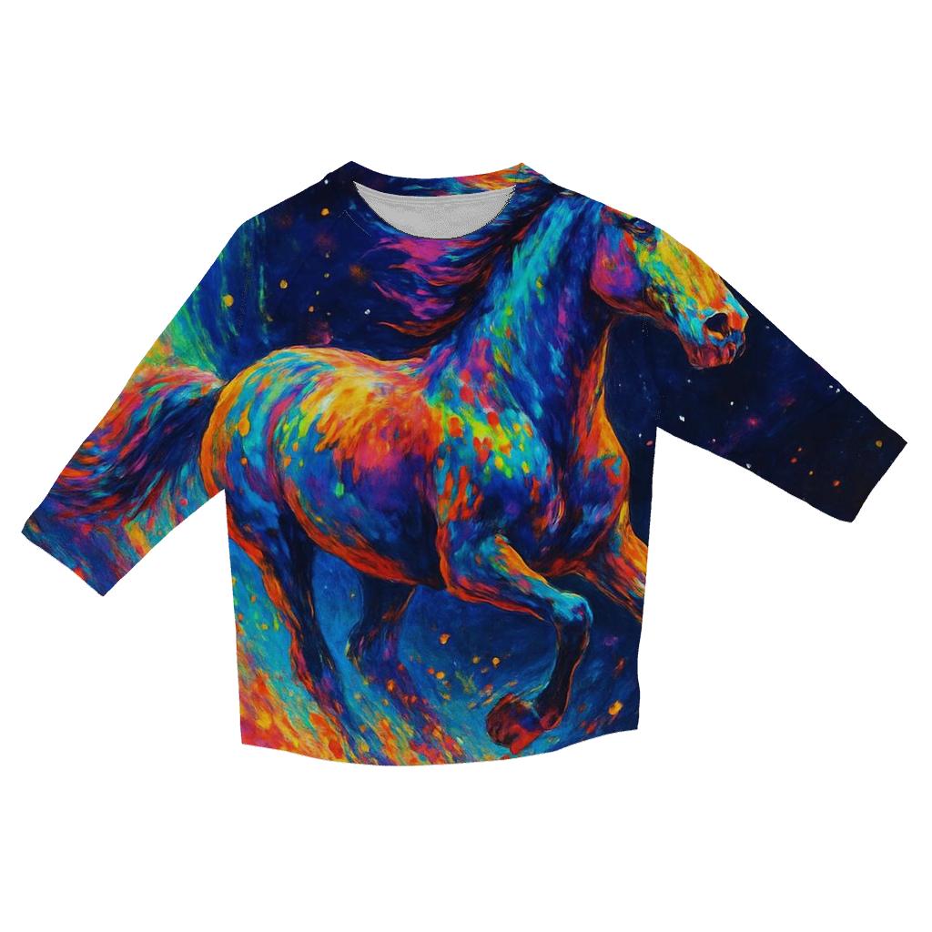 Random Colorfall Stallion casual three quarter sleeve shirts