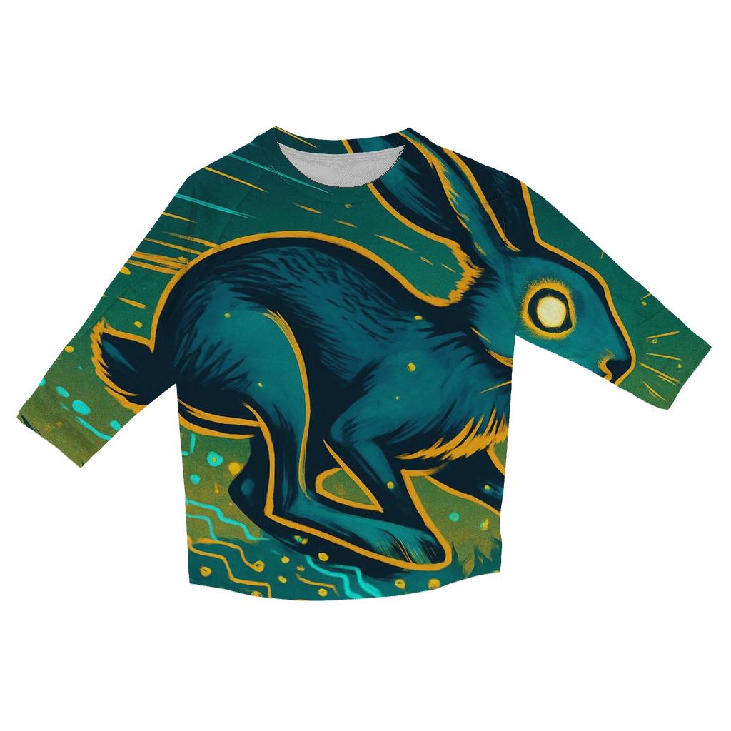 Random Electric Hare fashion 3/4 sleeve shirts