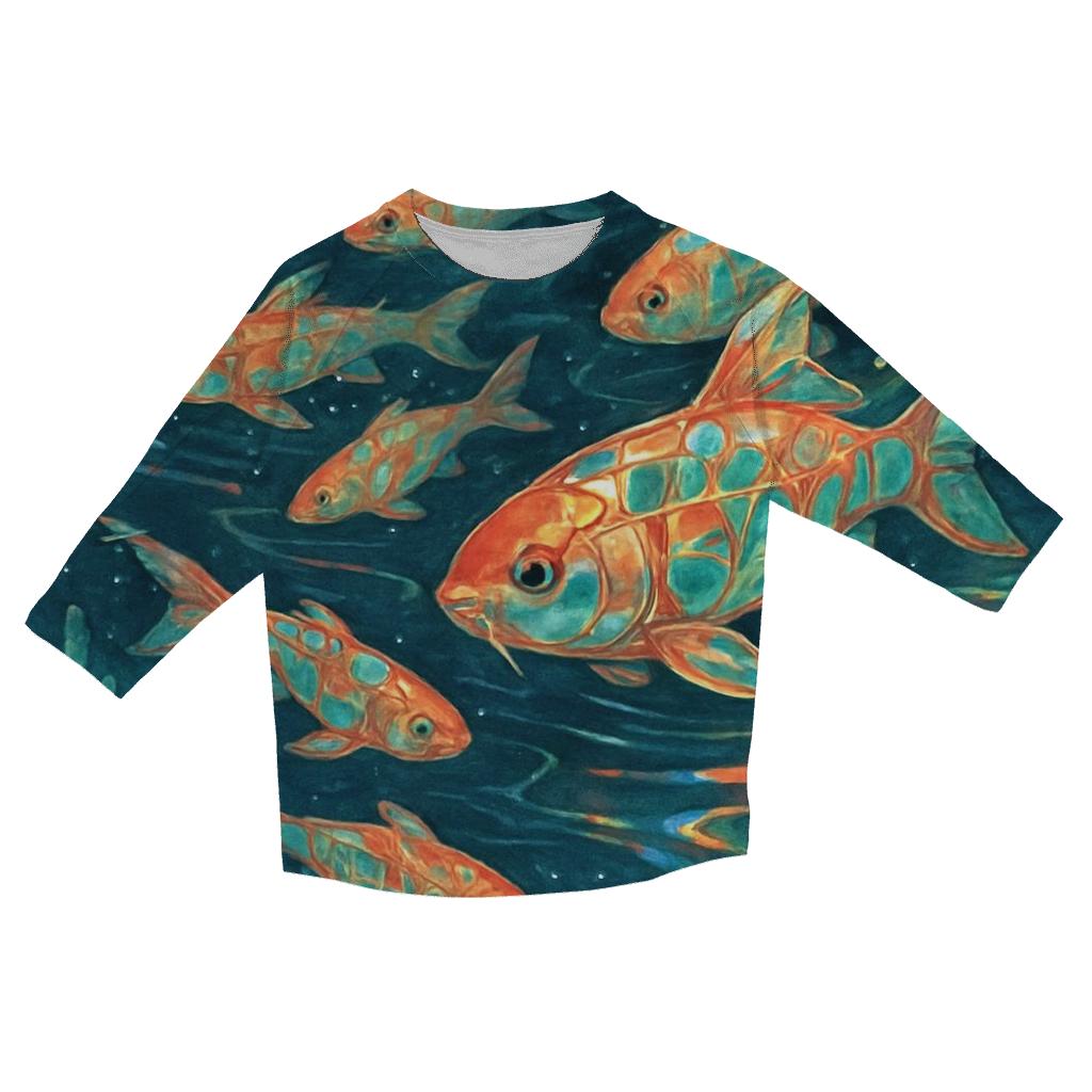 Random Prism Koi personalized 3/4 sleeve tees