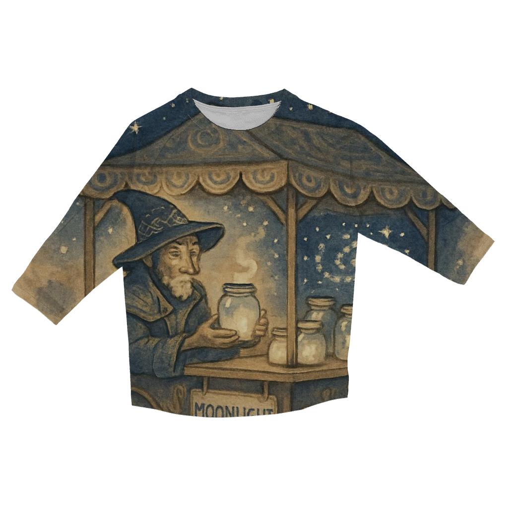 Random Celestial Tea Merchant casual three quarter sleeve shirts