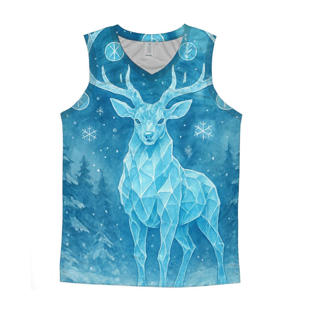 Random Crystal Stag trendy fitted tank tops