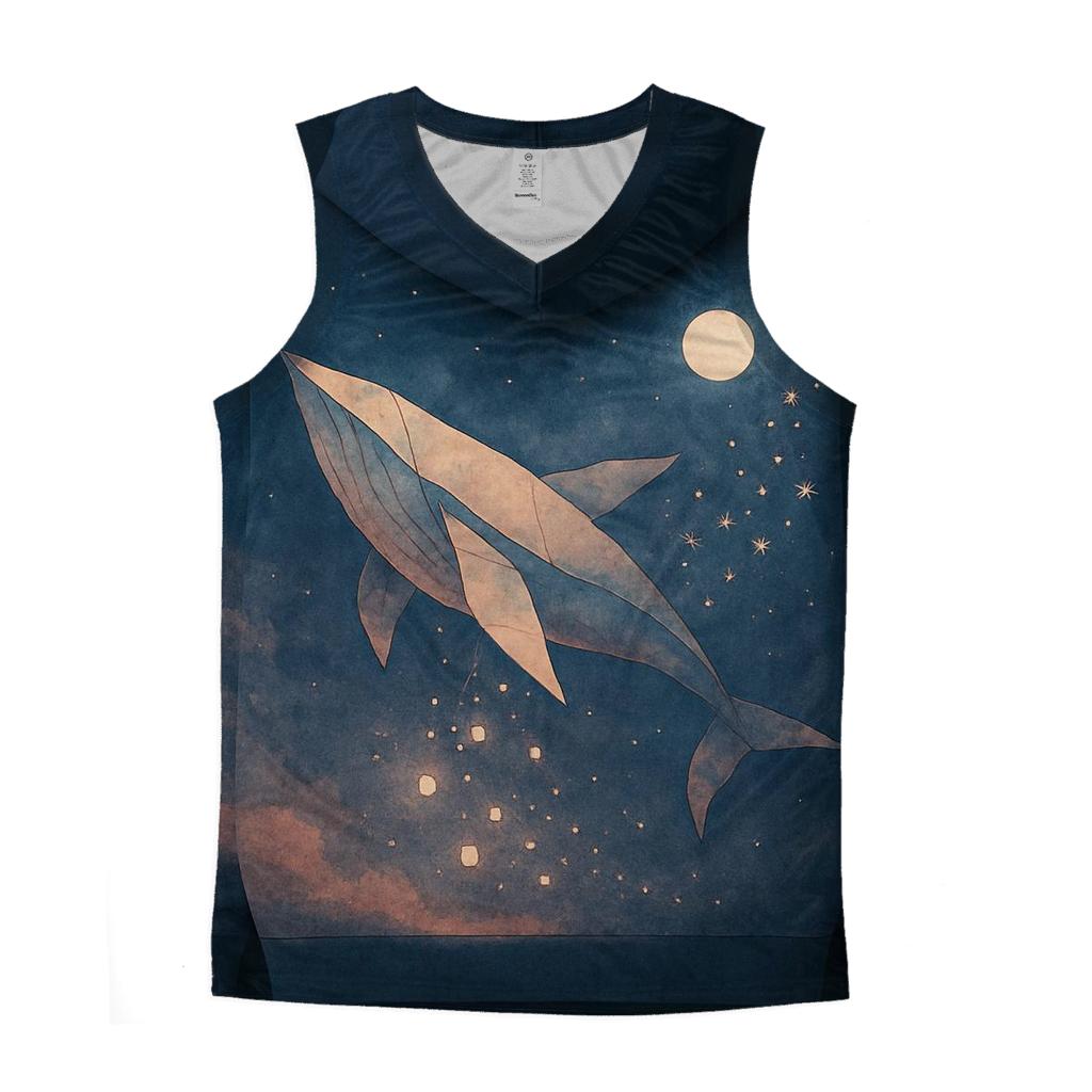 Random Paper Lantern Whale personalized athletic tanks