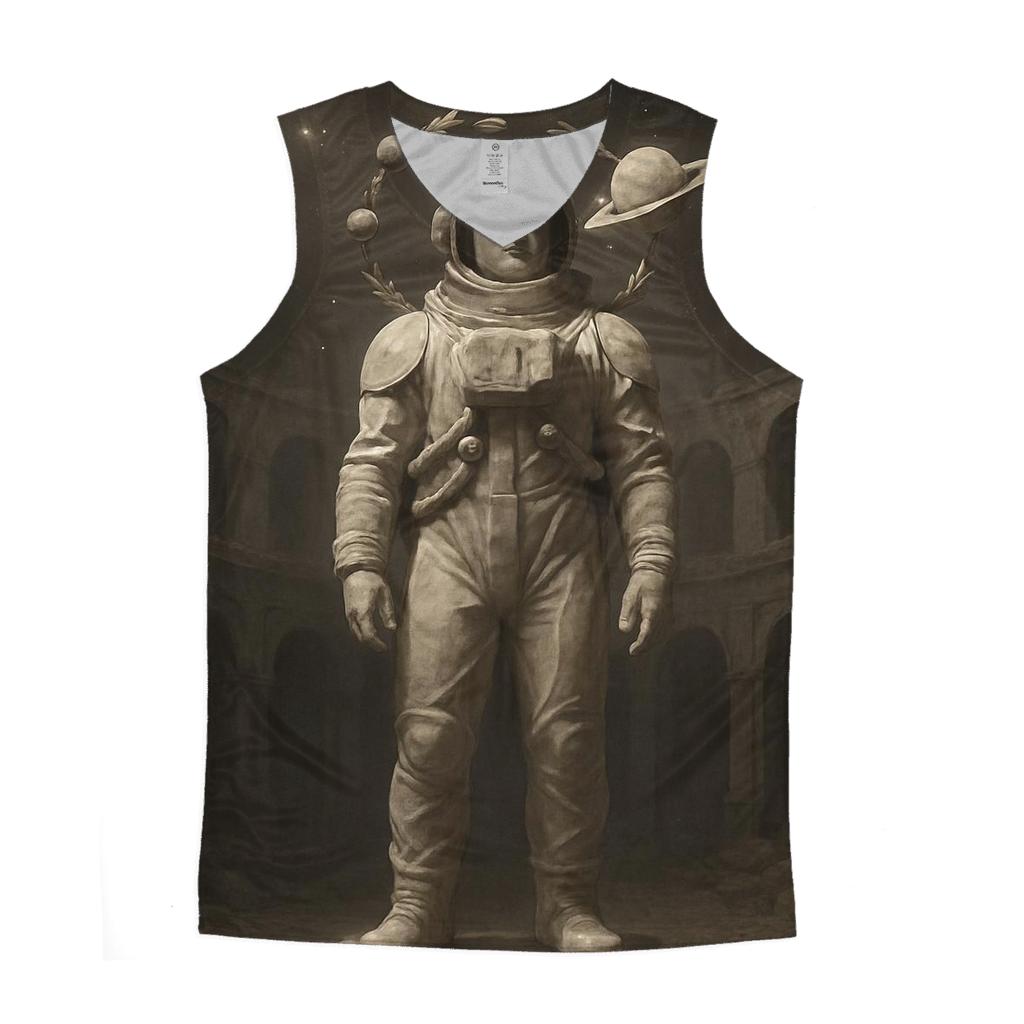 Random Marble Astronaut sports performance tank tops