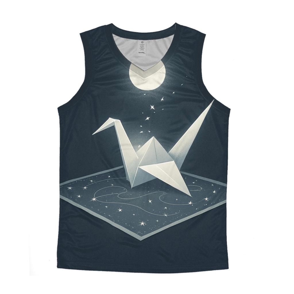 Random Lunar Origami Crane custom tank tops