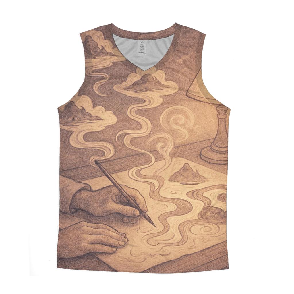 Random Dreamline Cartographer cotton sleeveless tops