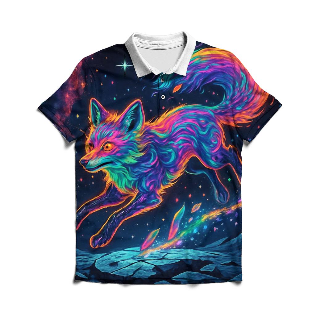 Random Nebula Fox embroidered polo tops