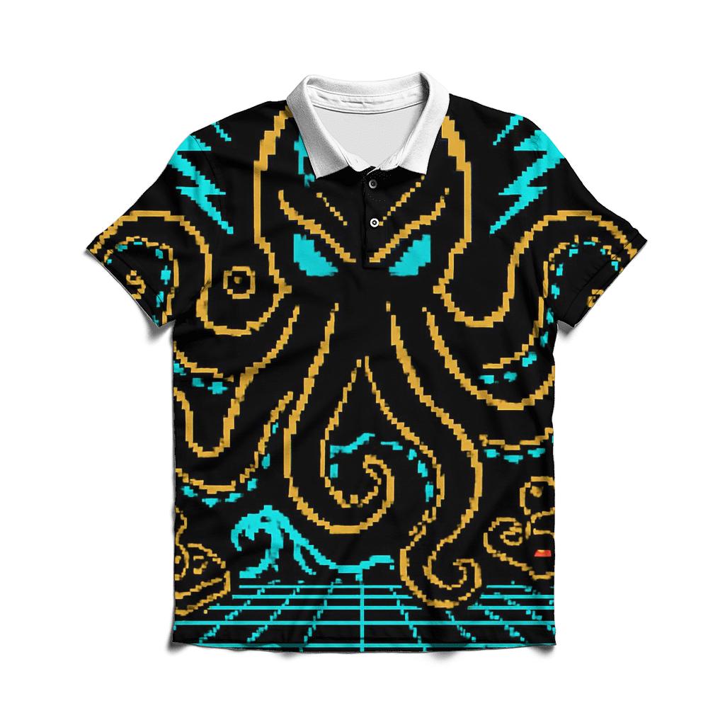 Random Arcade Kraken premium cotton polo shirts