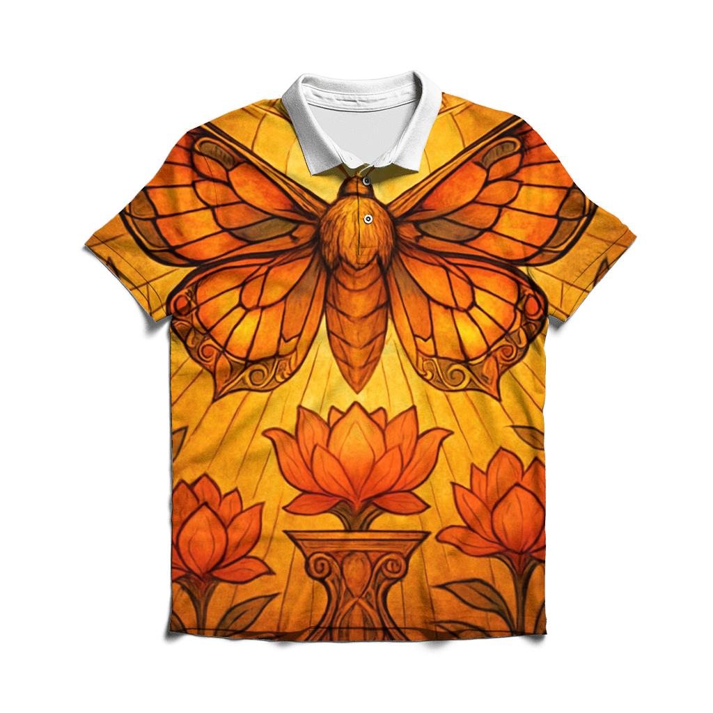 Random Solar Moth branded logo polo shirts