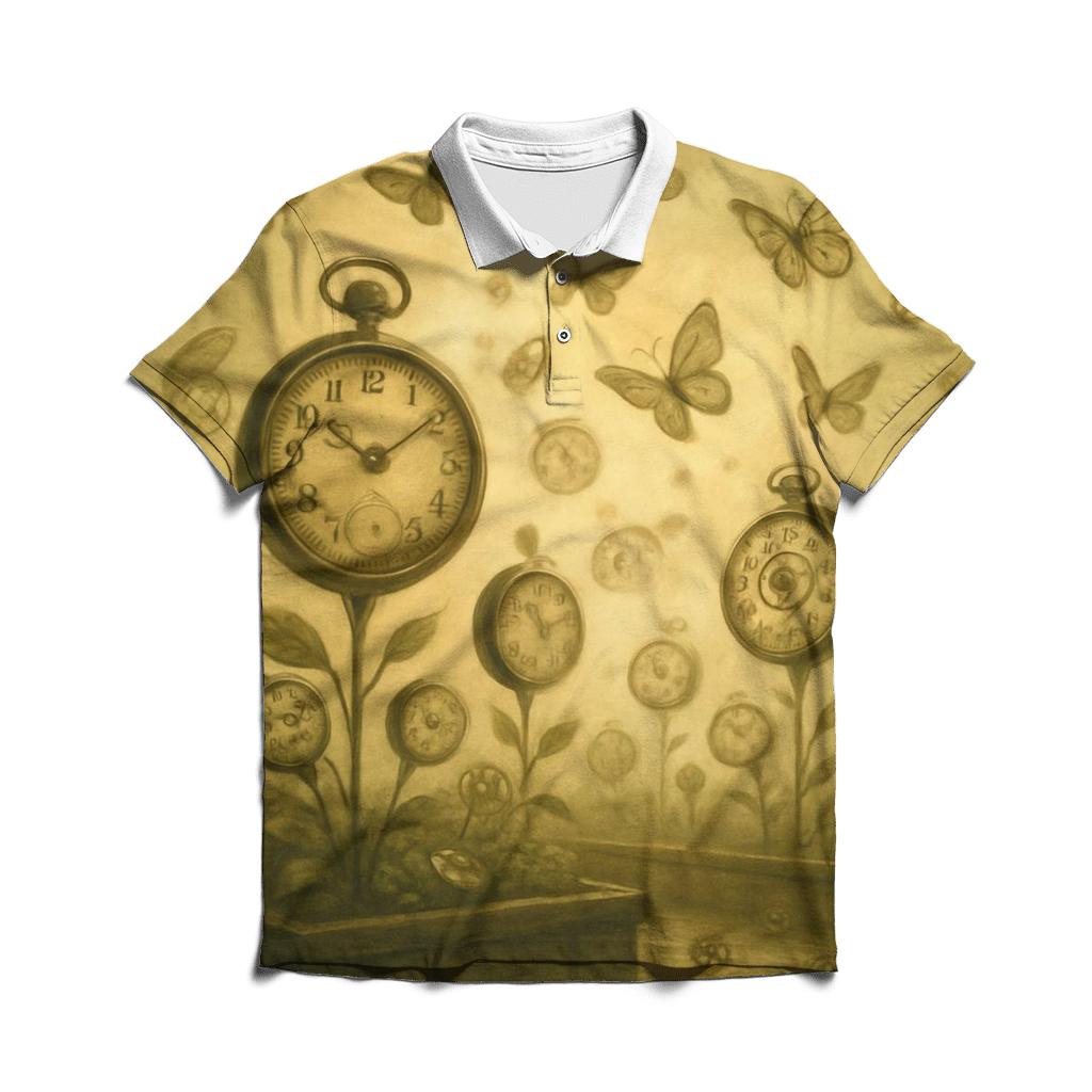 Random Clock Garden custom polo shirts