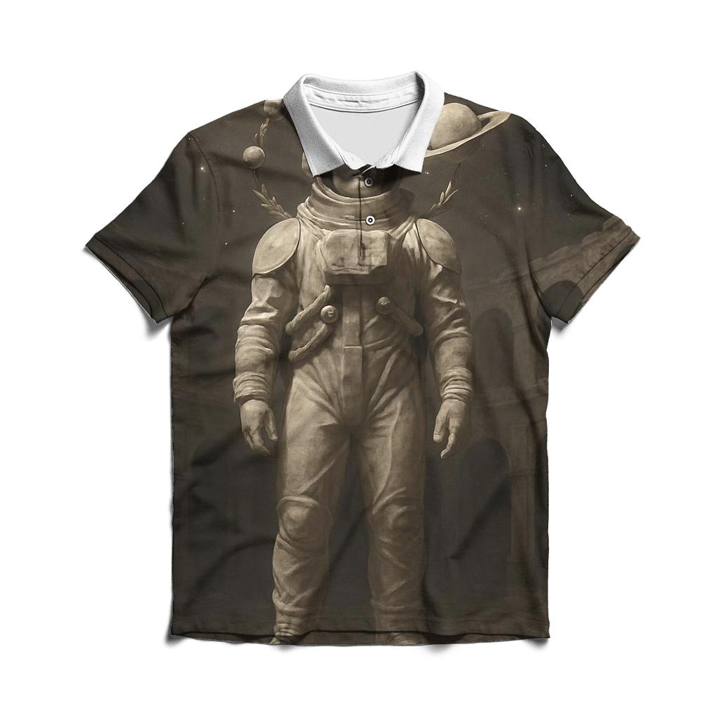 Random Marble Astronaut casual sports polo shirts