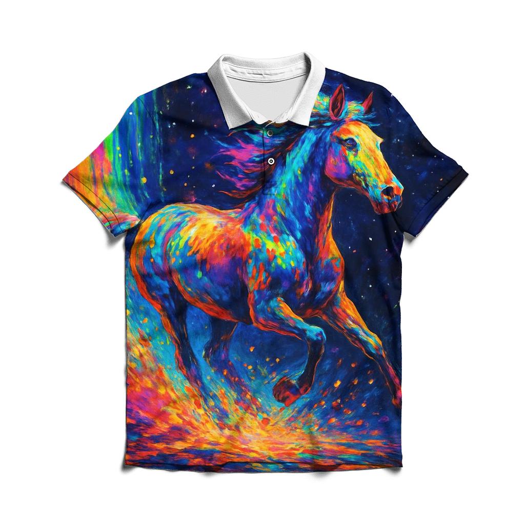 Random Colorfall Stallion personalized polo shirts