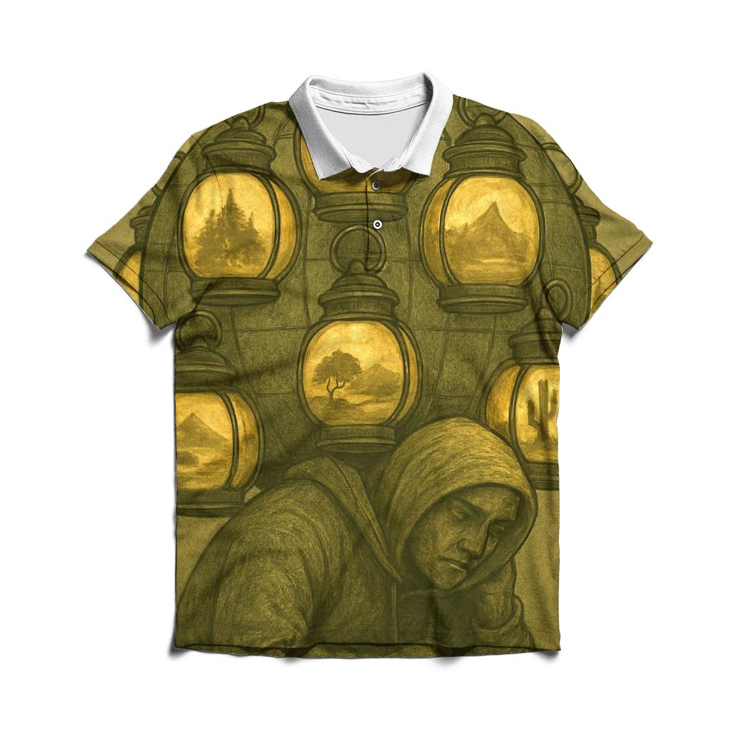 Random Lantern Atlas branded logo polo shirts